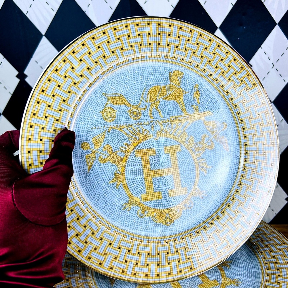 Hermès Mosaique au 24 Dinner Plates Set of 4